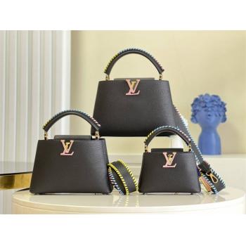 LV M57941/M57672/M57945 Capucines 编织手袋黑色