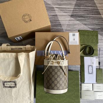 GUCCI古驰637115 Ophidia帆布马衔扣1955系列小号水桶包