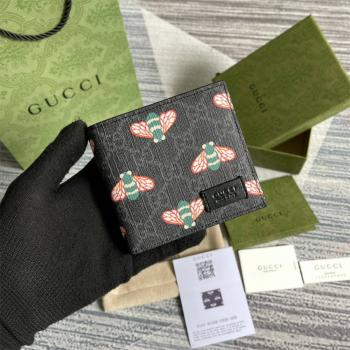 GUCCI古驰451268 蜜蜂印花短款两折钱包
