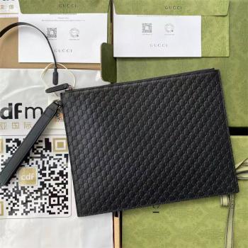 GUCCI古驰544477 GG压纹皮革手拿包