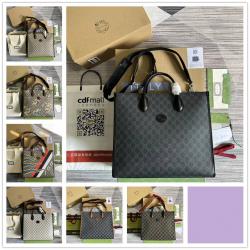 GUCCI古驰674148 互扣式双G中号托特包