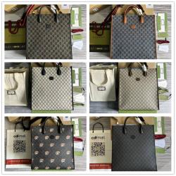 GUCCI古驰674155 饰老虎印花GG中号托特包