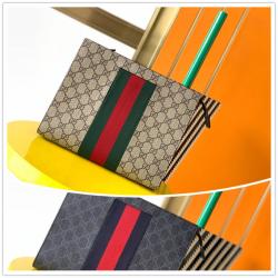 GUCCI古驰475316 GG Supreme高级人造帆布化妆包手拿包