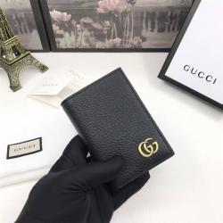 GUCCI古驰428737 GG Marmont系列皮革卡片夹钱包