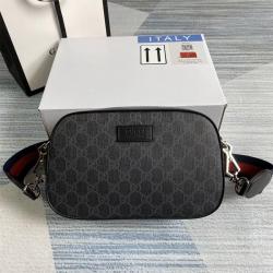 GUCCI古驰574886 GG Supreme帆布肩背包相机包