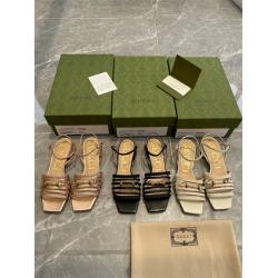 GUCCI古驰645405 女士马衔扣皮革凉鞋