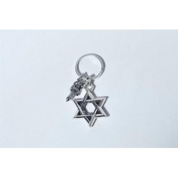 Chrome hearts CH克罗心官网中文版小宝剑六芒星纯银钥匙圈饰品钥匙环