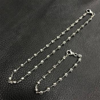 Chrome hearts CH克罗心官网正品纯银骷髅头项链手链