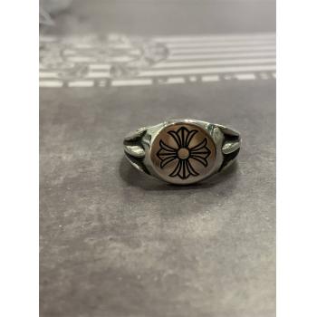 Chrome hearts CH克罗心旗舰店纯银新款十字印章戒指