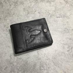 Chrome Hearts 克罗心正品官网短款两折火焰对折钱包CHQ004