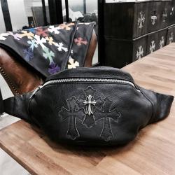 Chrome Hearts 克罗心香港官网坟墓十字架银饰腰包胸包CHB017