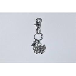 Chrome hearts CH克罗心官网价格925纯银蝴蝶钥匙扣包饰挂件