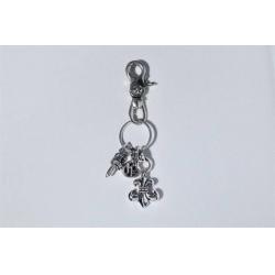 Chrome hearts CH克罗心正品代购纯银童军花小宝剑钥匙扣包饰挂件