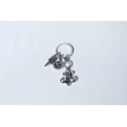 Chrome hearts CH克罗心官网纯银三吊坠宝剑童军花钥匙圈钥匙环饰品