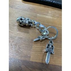 Chrome hearts CH克罗心正品代购纯银钥匙圈FOTI骷髅钥匙环