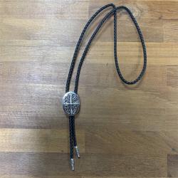 Chrome hearts CH克罗心旗舰店BOLO TIE大十字银扣皮绳波罗领结项链