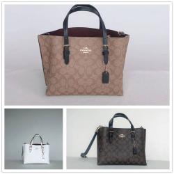 蔻驰包包价格COACH官网C4250 MOLLIE TOTE 25老花帆布小号托特包购物袋