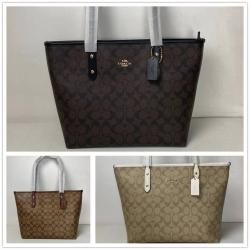 蔻驰正品女包COACH官网F58292 CITY ZIP TOTE拉链购物袋