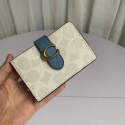 奥特莱斯coach官网蔻驰正品813 C扣风琴卡包