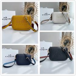 coach中国官网蔻驰正品C4058 SADDLE BAG真皮马车马鞍包