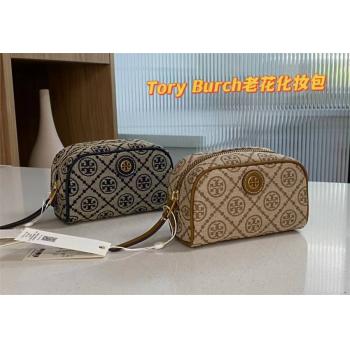 托里伯奇官网美国Tory Burch TB 140293 T MONOGRAM 迷你提花化妆包手拿包