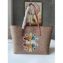 coach蔻驰中国官网正品C6813 CITY TOTE印花购物袋