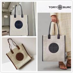 汤丽柏琦包包真假分辨Tory Burch TB 80369 新款竖版ELLA帆布托特包