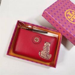 托里伯奇官网女包价格tory burch TB 87064 T MONOGRAM 老虎印花钥匙环卡包