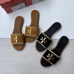 汤丽柏琦中文官网tory burch TB 88354 EVERLY牛反绒编织平底拖鞋