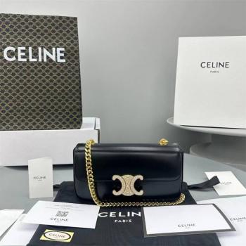 celine box尺寸赛琳女包112183 TRIOMPHE水钻锁扣链条包腋下包60215/197993