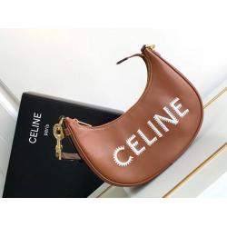 思琳最值得买什么包Celine 196923 AVA中号光滑牛皮革刺绣字母腋下包193952