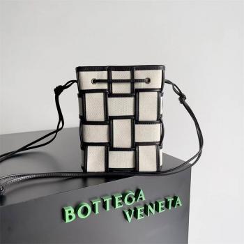 bottega veneta编织包BV葆蝶家官网680218帆布小号Cassette水桶包