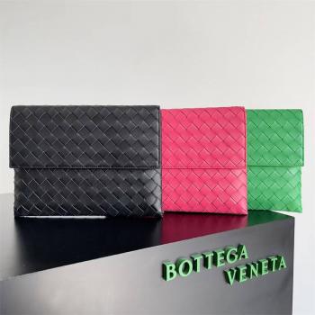 bottega veneta BV葆蝶家中文官网667138中号Intrecciato编织皮革翻盖手拿包