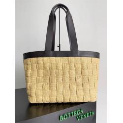 bottega veneta BV葆蝶家香港官网730874 Cassette 拉菲草编织托特包