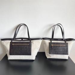 bottega veneta BV葆蝶家女包754914/754915 中号/大号Flip Flap手袋帆布购物袋