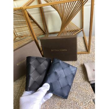 bottega veneta BV葆蝶家中文官网新款大方格编织真皮对折钱包