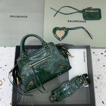 Balenciaga巴黎世家中文官网700940鳄鱼纹机车包NEO CAGOLE手提包638515