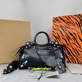 巴黎世家Balenciaga正品官网700451镶钻莱茵石NEO CAGOLE CITY手提包机车包92565