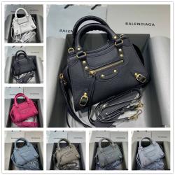 Balenciaga巴黎世家法国官网638524 638512荔枝纹Neo Classic迷你Top Handle机车包