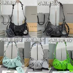 Balenciaga巴黎世家原单女包Le Cagole XS 鳄鱼纹腋下包饺子包671309