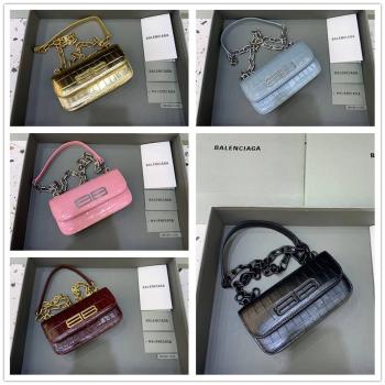 Balenciaga巴黎世家正品代购679863 Gossip bag XS BB扣链条斜挎包92726