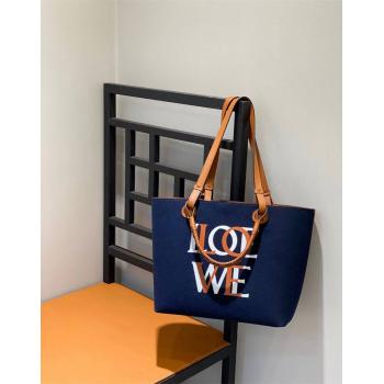 LOEWE罗意威中国官网Anagram 毛毡Tote字母印花托特包66065