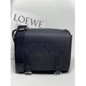 LOEWE罗意威香港官网超小号military messenger拼皮字母邮差包