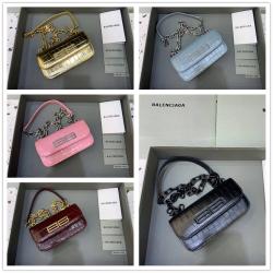 Balenciaga巴黎世家正品代购679863 Gossip bag XS BB扣链条斜挎包92726