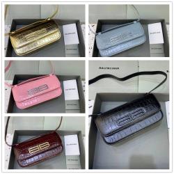 Balenciaga巴黎世家674693 Gossip bag S小号BB扣腋下包法棍包92726