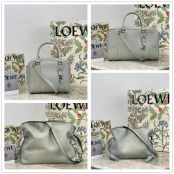 LOEWE罗意威Amazona Flamenco 灰色枕头包锁头包福袋包10522/10521/10855/10856