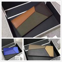 罗意威LOEWE美国官网Puzzle几何拼接拼色西装钱包3597