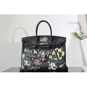 Chrome hearts CH克罗心Birkin 35 TOGO皮童军花涂鸦铂金包