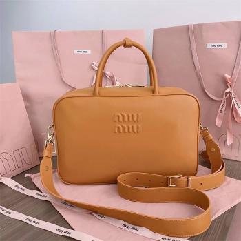 MIUMIU缪缪正品官网5BB117 女士保龄球包公文包手提包