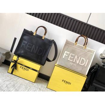 芬迪英国官网FENDI 8BH386 Sunshine中号镂空阳光购物袋托特包